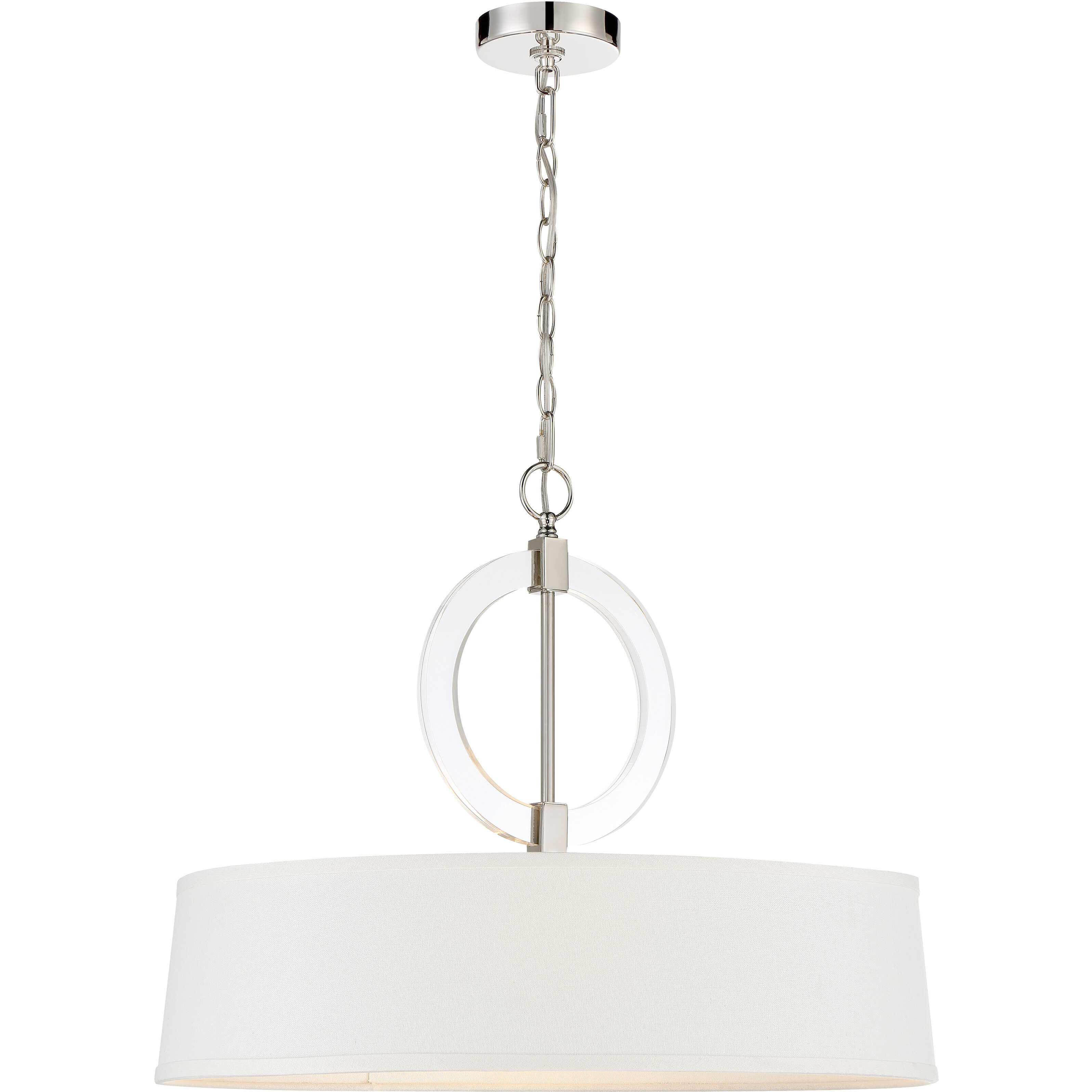 Cape Coral 4 Light 24 inch Polished Nickel Pendant Ceiling Light