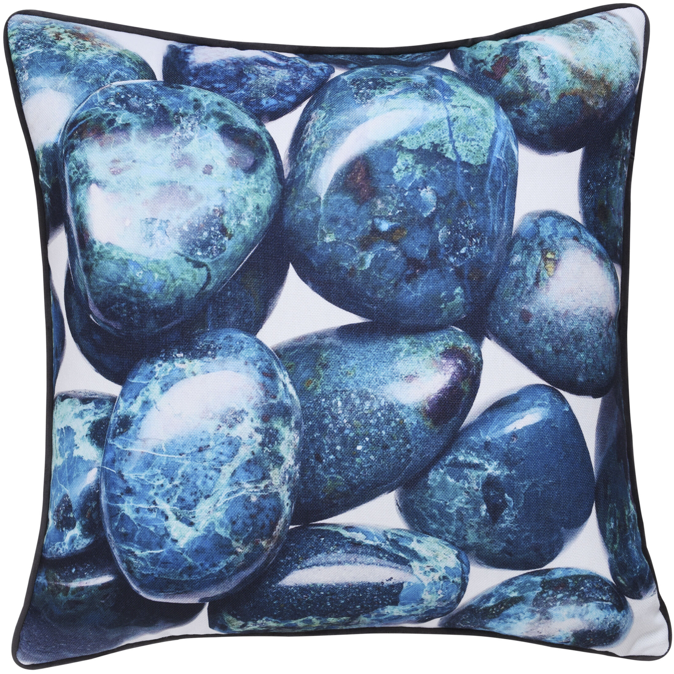 Pebble 24 X 24 inch Blue Pillow
