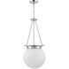 Manor 3 Light 13.5 inch Polished Nickel Pendant Ceiling Light