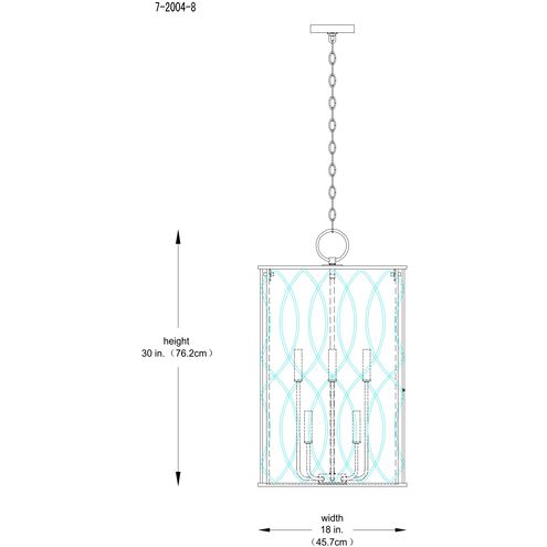 Snowden 8 Light 18 inch Matte Black Pendant Ceiling Light