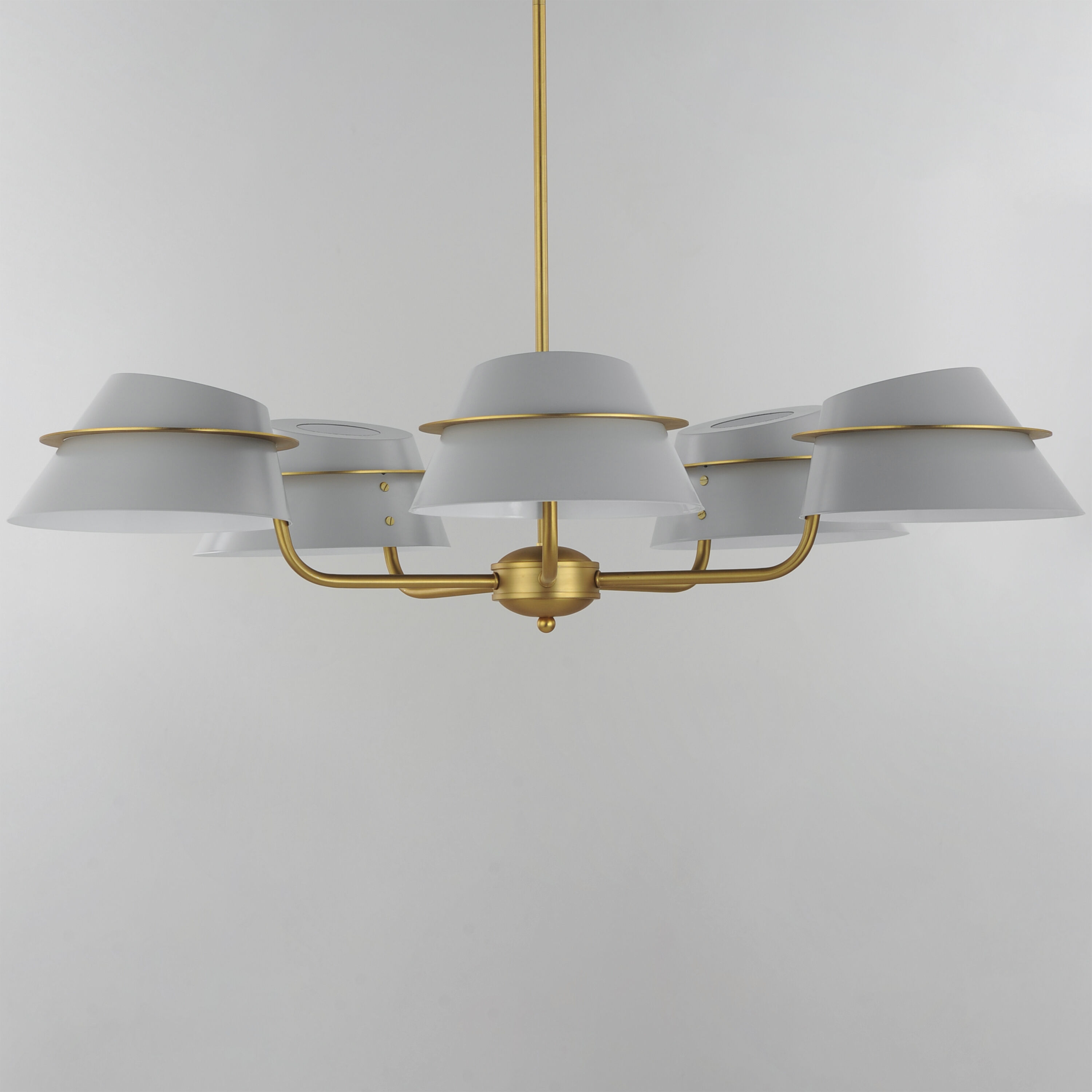 Lucas 5 Light 36 inch Natural Aged Brass Chandelier Ceiling Light