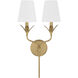 Broche Sconce Wall Light in Antique Gold