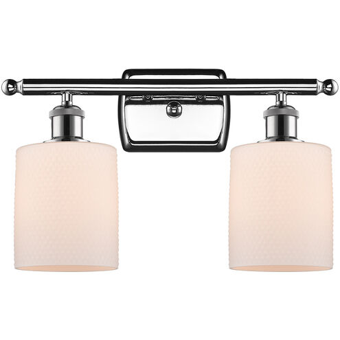 Ballston Cobbleskill LED 16 inch Polished Chrome Bath Vanity Light Wall Light in Matte White Glass, Ballston