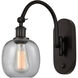 Ballston Belfast LED 6 inch Oil Rubbed Bronze Sconce Wall Light in Seedy Glass