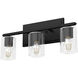 Kerrison 3 Light 21 inch Natural Black Iron Vanity Light Wall Light