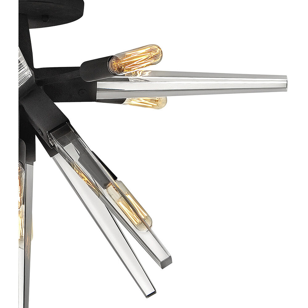 Ariel LED 26 inch Black Foyer Light Ceiling Light, Semi-Flush Mount