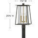 Walker LED 21 inch Buckeye Bronze with Heritage Brass Outdoor Post Mount Lantern