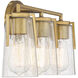Sacremento 3 Light 24 inch Warm Brass Vanity Light Wall Light, Essentials