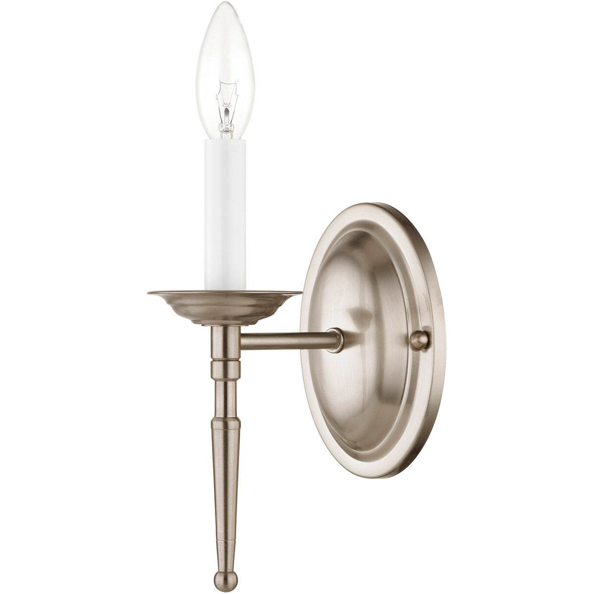 Williamsburgh 1 Light 4 inch Brushed Nickel Wall Sconce Wall Light