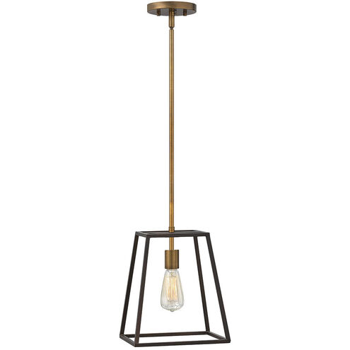 Fulton LED 10 inch Bronze with Heirloom Brass Indoor Pendant Ceiling Light, Large