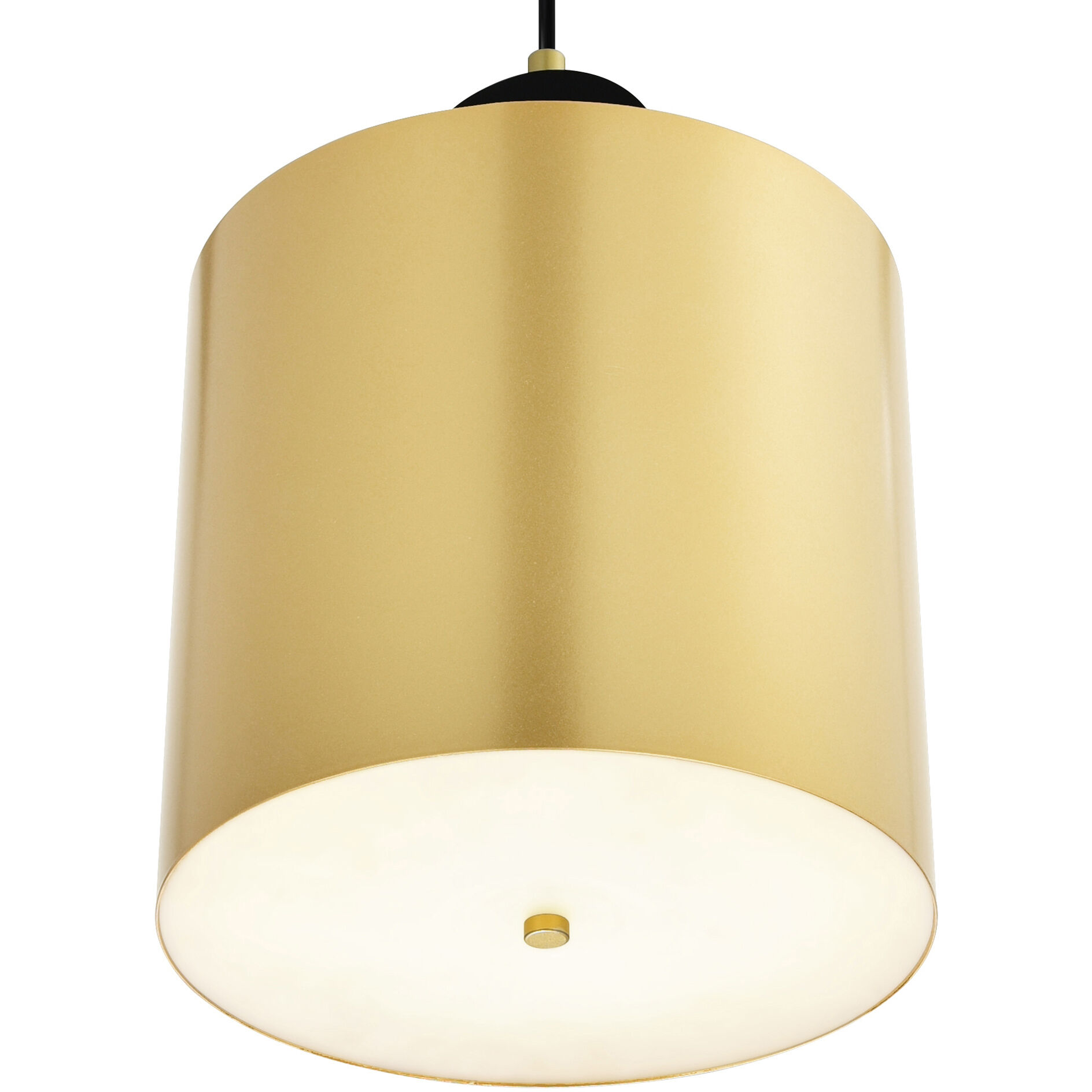 Saleen LED 9 inch Brass and Black Mini Pendant Ceiling Light