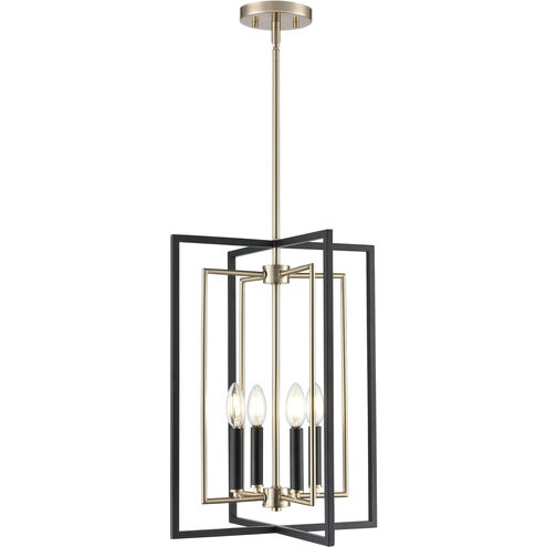 Noelle 4 Light 15 inch Matte Black/Modern Gold Indoor Pendant Ceiling Light
