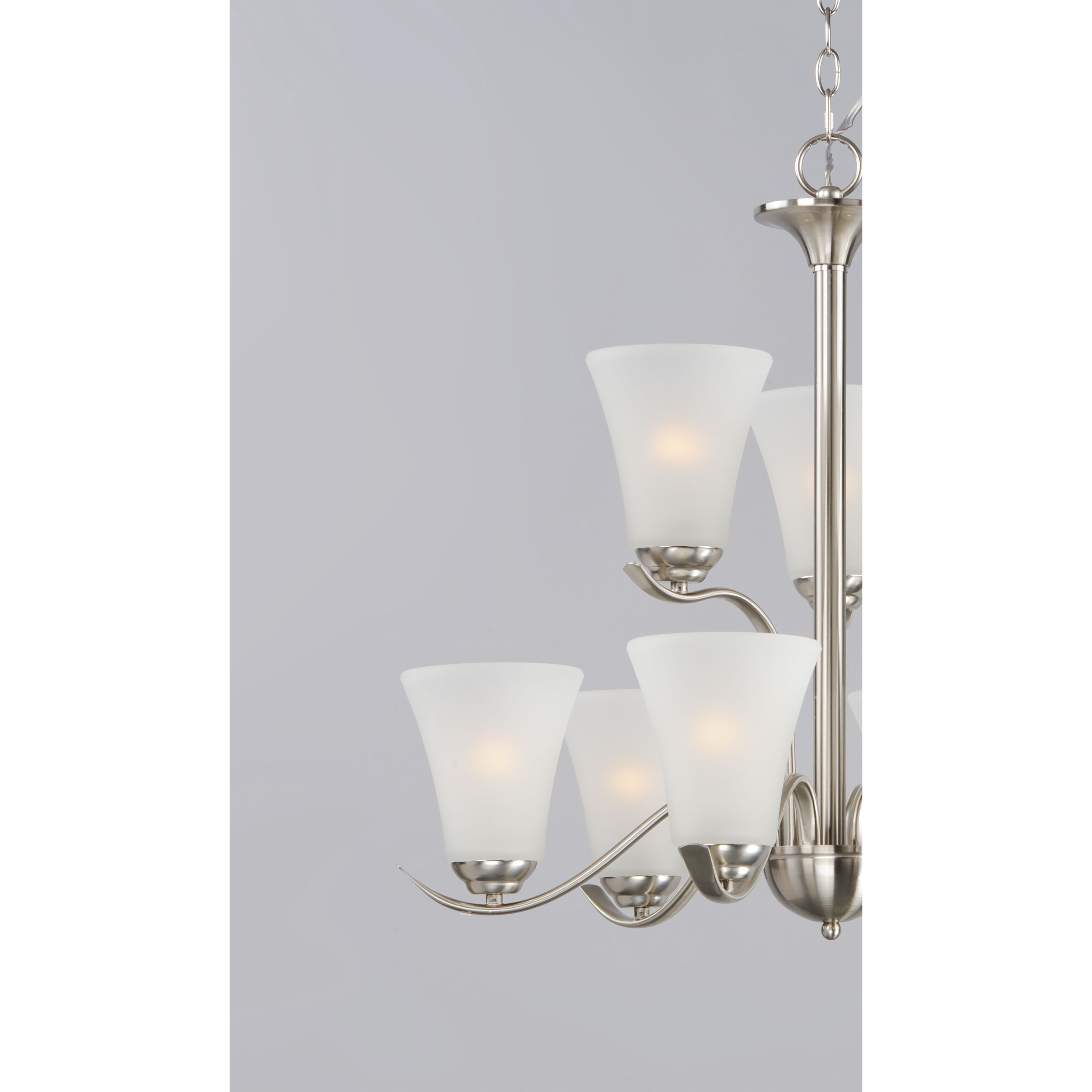 Vital 9 Light 26 inch Satin Nickel Chandelier Ceiling Light