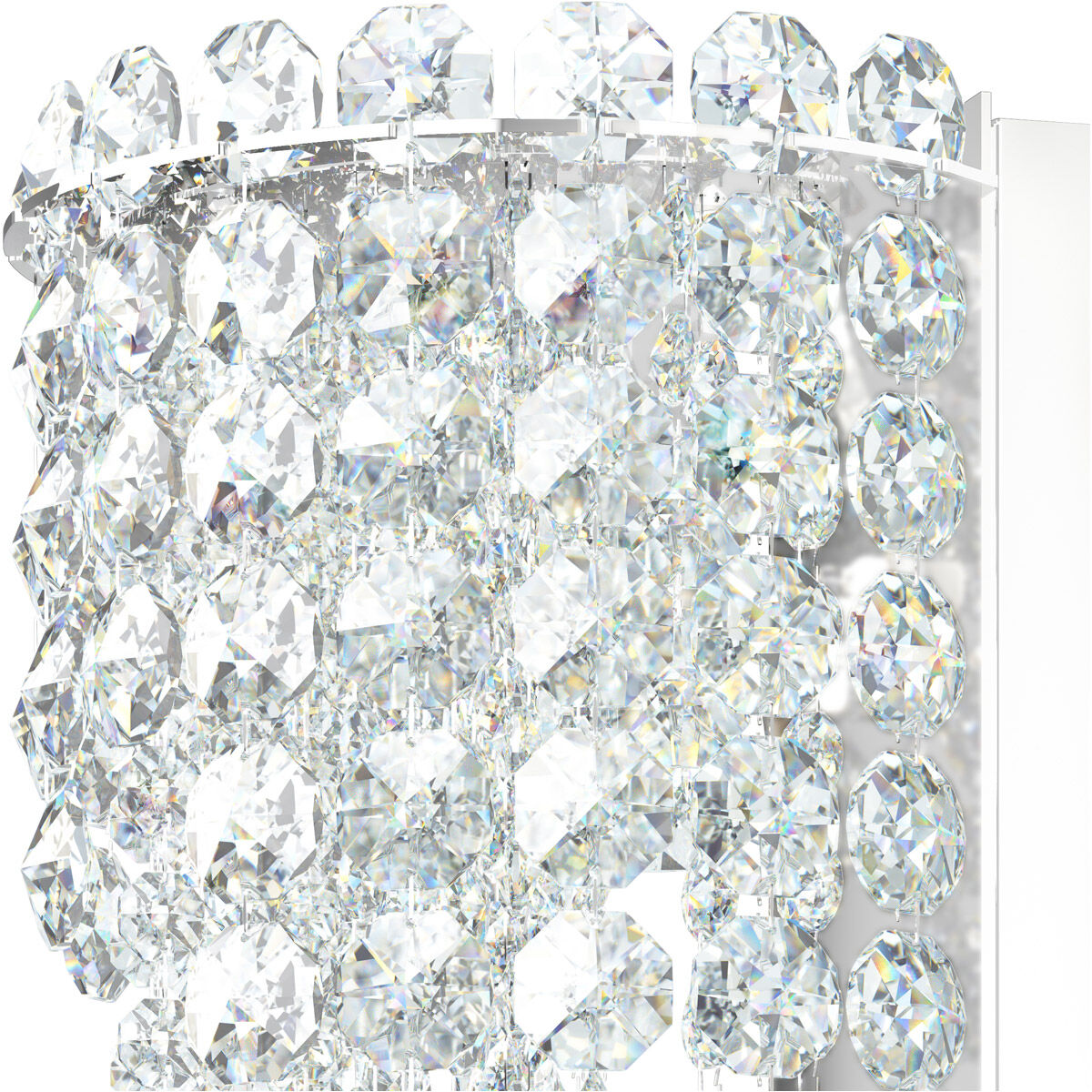 Chantant 2 Light 6 inch Polished Stainless Steel Wall Sconce Wall Light in Optic