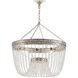 Highbrow 8 Light 24 inch Contemporary Silver Leaf and Distressed Silver Leaf Chandelier Ceiling Light