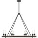 Rovessa 8 Light 39 inch Matte Black Chandelier Ceiling Light