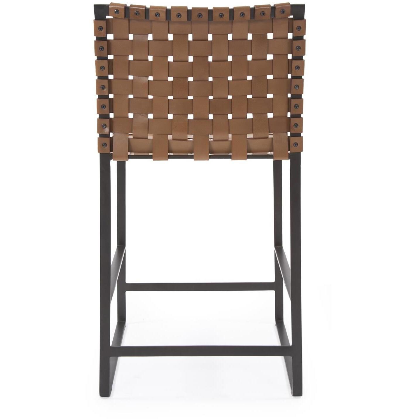 Irving 36 inch Buffalo Brown/Black Counter Stool