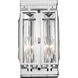 Mersesse 2 Light 3.5 inch Chrome Wall Sconce Wall Light in 2.86, Clear and Chrome