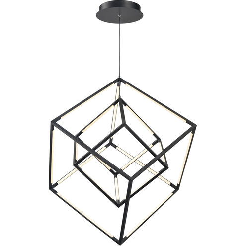 Cube Squared LED 18 inch Matte Black Pendant Ceiling Light