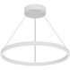 Cerchio LED 23.63 inch White Pendant Ceiling Light