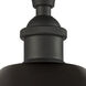 Edison Metal Bristol 1 Light 9 inch Oil Rubbed Bronze Semi-Flush Mount Ceiling Light