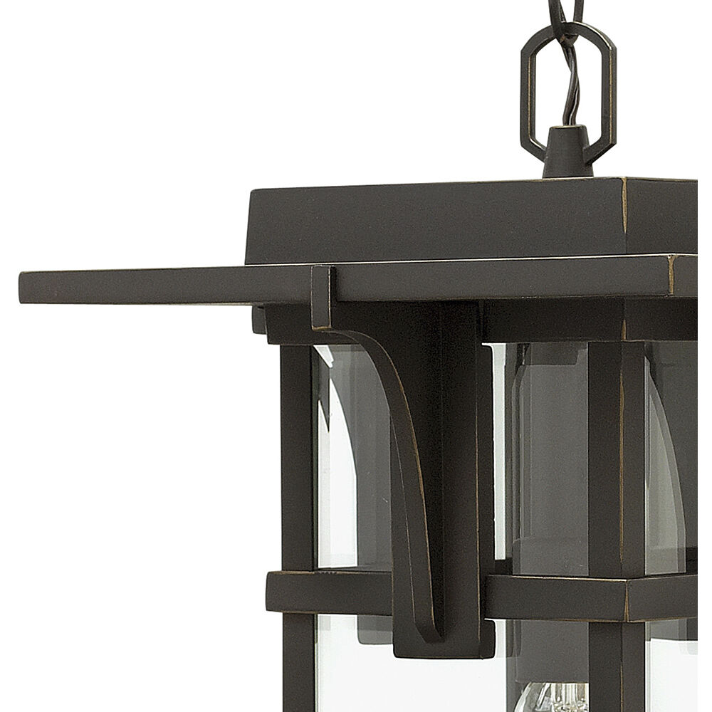 Manhattan 1 Light 11.25 inch Oil Rubbed Bronze Outdoor Hanging Lantern