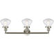 Franklin Restoration Olean 3 Light 31 inch Brushed Satin Nickel Bath Vanity Light Wall Light in Seedy Glass, Franklin Restoration