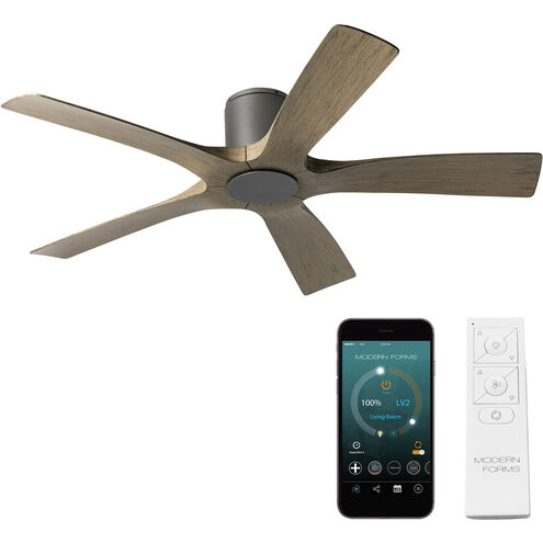 Aviator 54 inch Graphite Weathered Gray Ceiling Fan, Smart Ceiling Fan