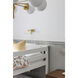 Holly 25 watt 8 inch Aged Brass and White Picture Light Wall Light in White Steel