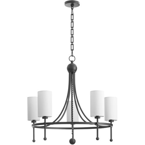 Lee Boulevard 5 Light 28 inch Matte Black Chandelier Ceiling Light