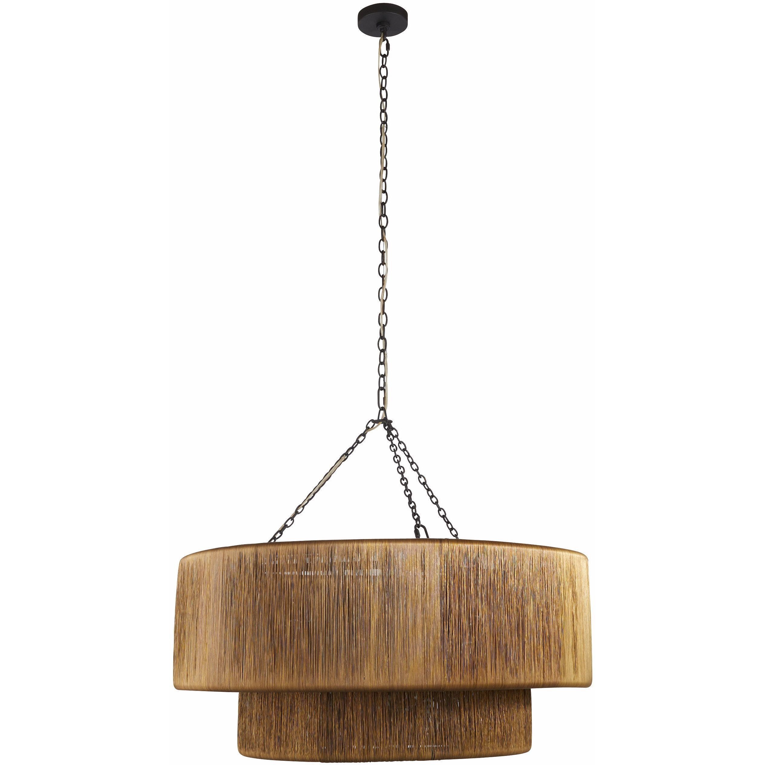 Creighton 3 Light 35 inch Vintage Brass Chandelier Ceiling Light