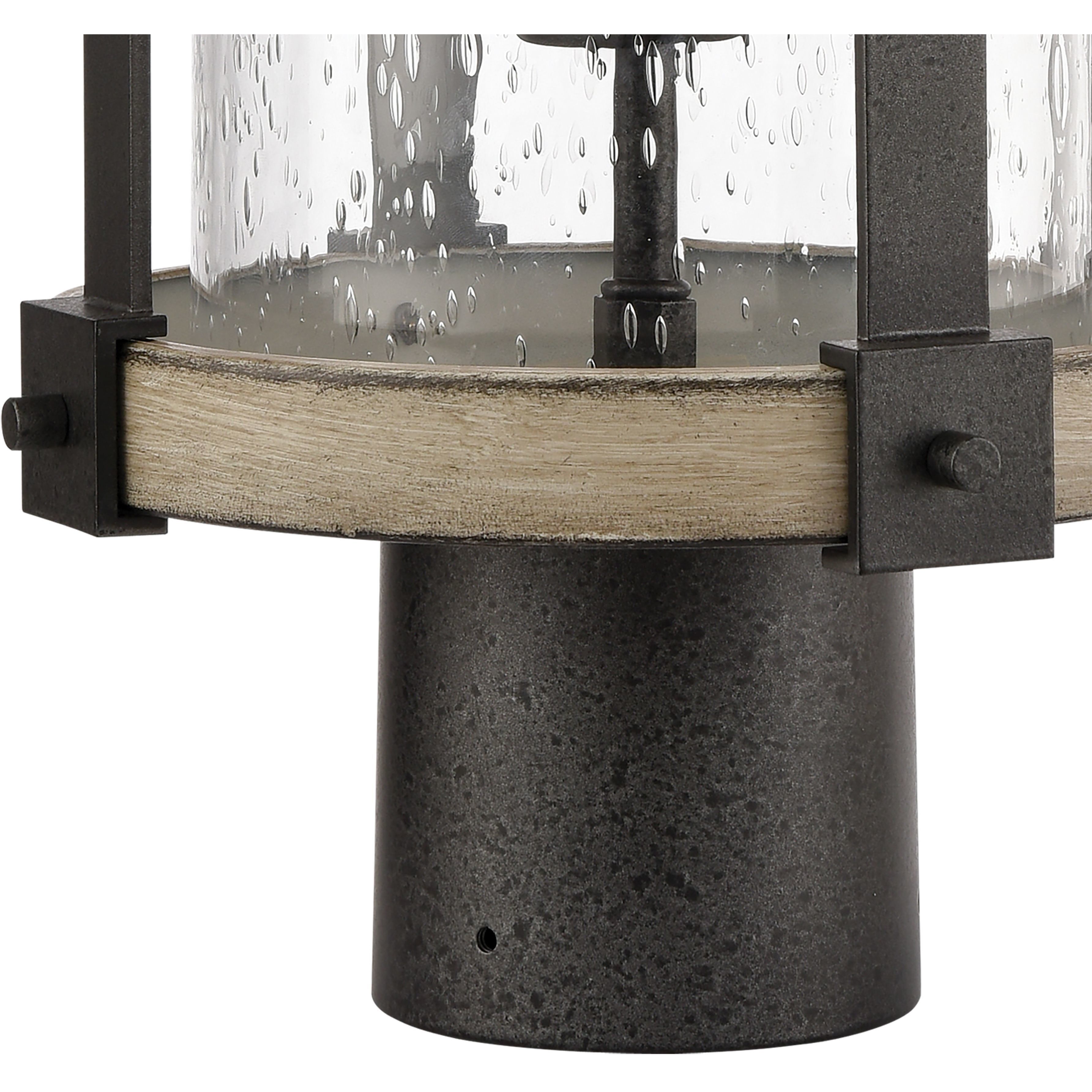 Annenberg 1 Light 19 inch Anvil Iron with Distressed Antiqued Gray Outdoor Post Light