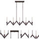 Signature 5 Light 35.5 inch Antique Bronze Island Pendant Ceiling Light