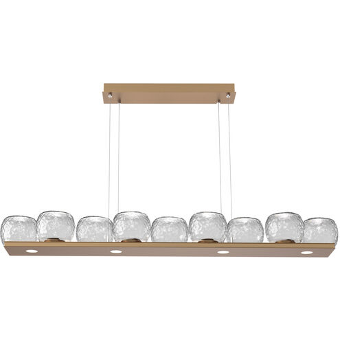 Vessel LED 59 inch Novel Brass Linear Multi-Pendant Ceiling Light in Clear, 2700K LED