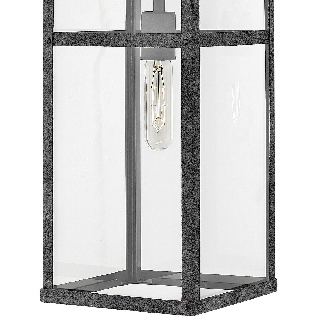 Open Air Porter LED 7.5 inch Aged Zinc Outdoor Hanging Lantern, Estate Series