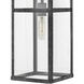 Open Air Porter LED 8 inch Aged Zinc Outdoor Hanging Lantern, Estate Series