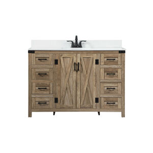 Grant 48 X 19 X 34 inch Natural Oak Vanity Sink Set