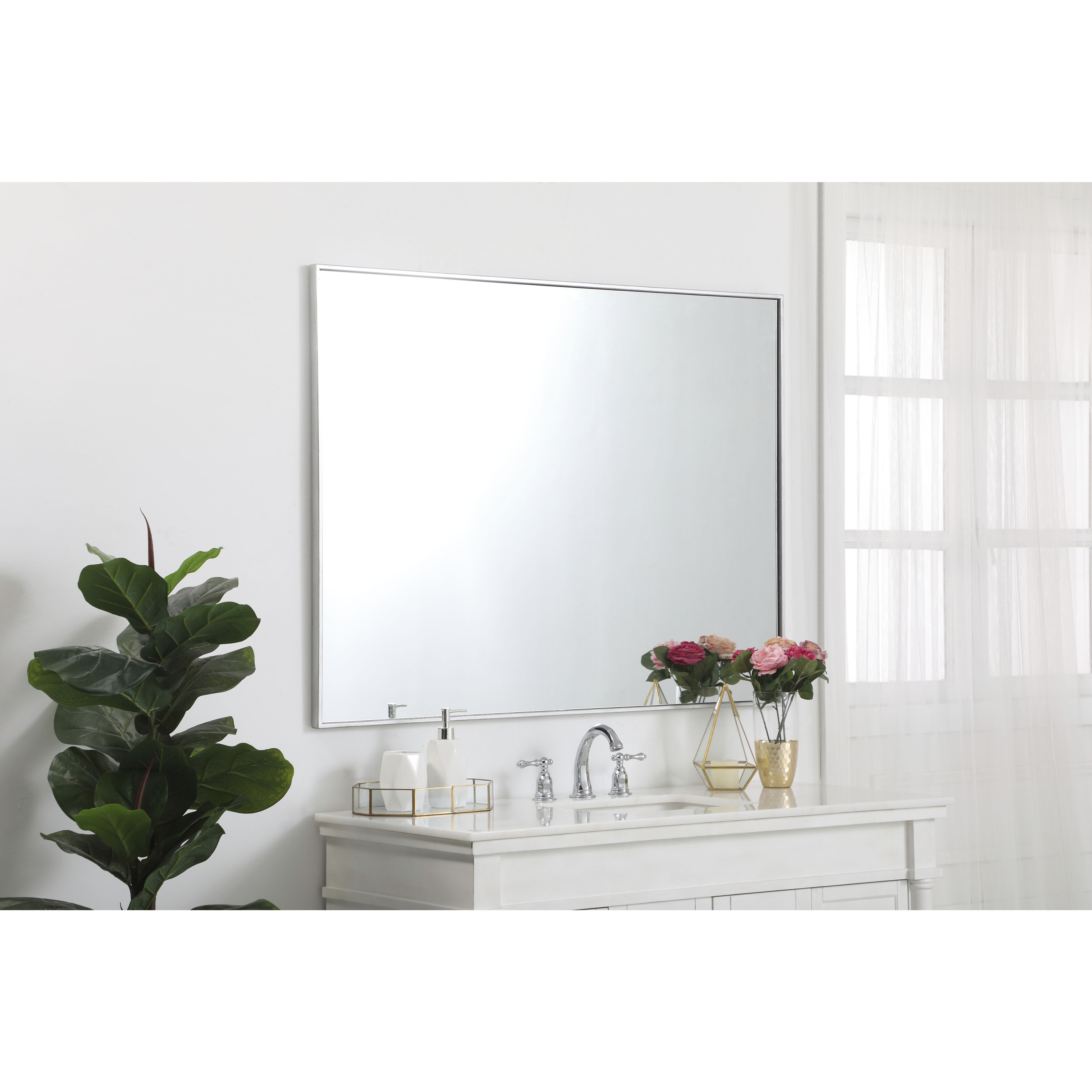 Monet 48 X 36 inch Silver Wall Mirror