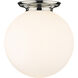 Beacon 1 Light 17.75 inch Polished Nickel Flush Mount Ceiling Light