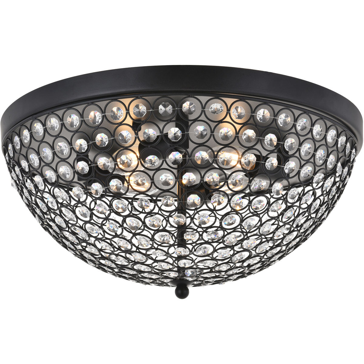 Taye 4 Light 18 inch Matte Black Flush Mount Ceiling Light