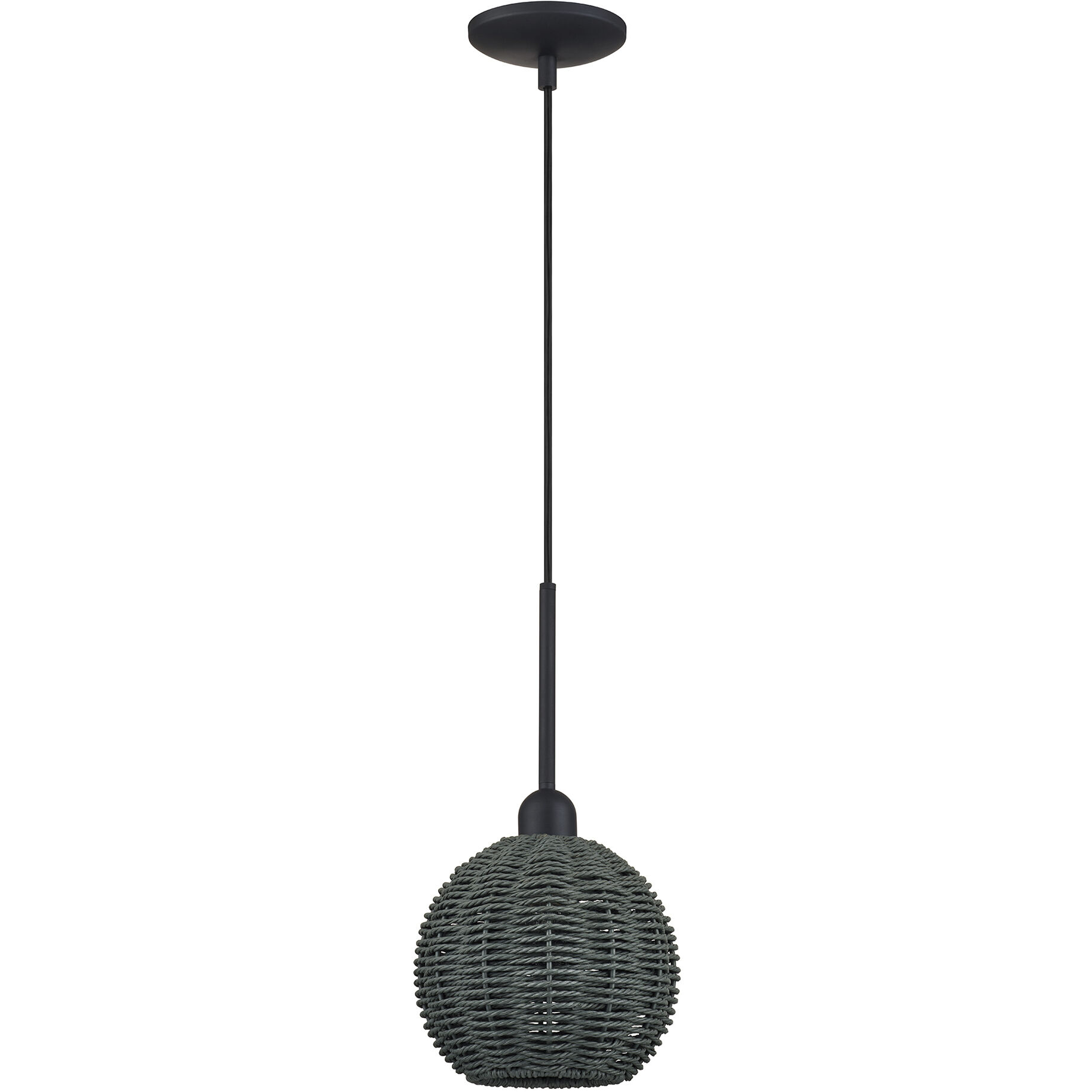 Deluna 1 Light 8 inch Black Pendant Ceiling Light, Mini Globe