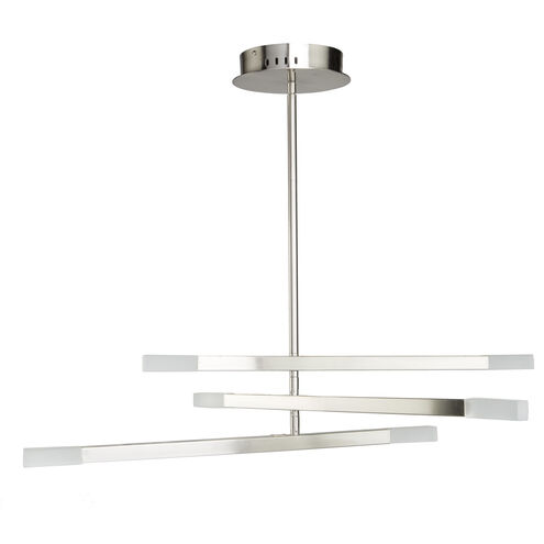 Twig LED 31 inch Satin Nickel Chandelier Ceiling Light