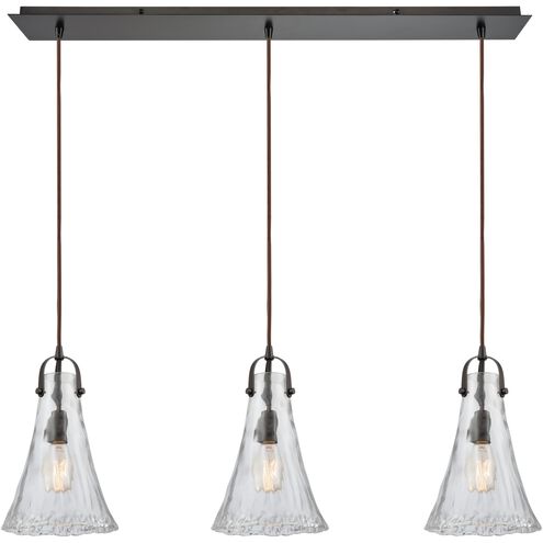 Hand Formed Glass Linear Mini Pendant Ceiling Light