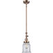 Franklin Restoration Canton LED 6.5 inch Antique Copper Mini Pendant Ceiling Light in Clear, Franklin Restoration