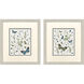 Botanical Page Blue and Green Framed Art, Propac
