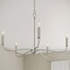 Ilia 5 Light 28 inch Brushed Nickel Chandelier Ceiling Light