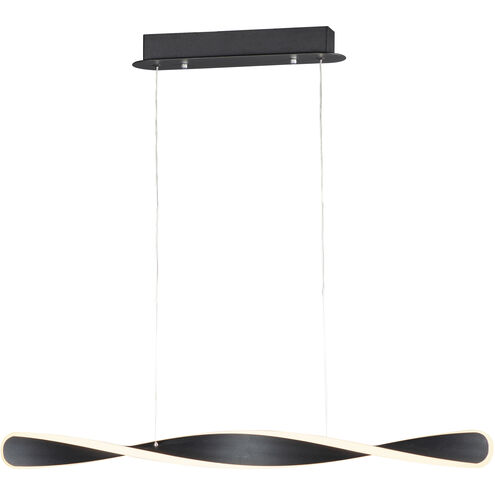 Pirouette LED 40 inch Black Linear Pendant Ceiling Light