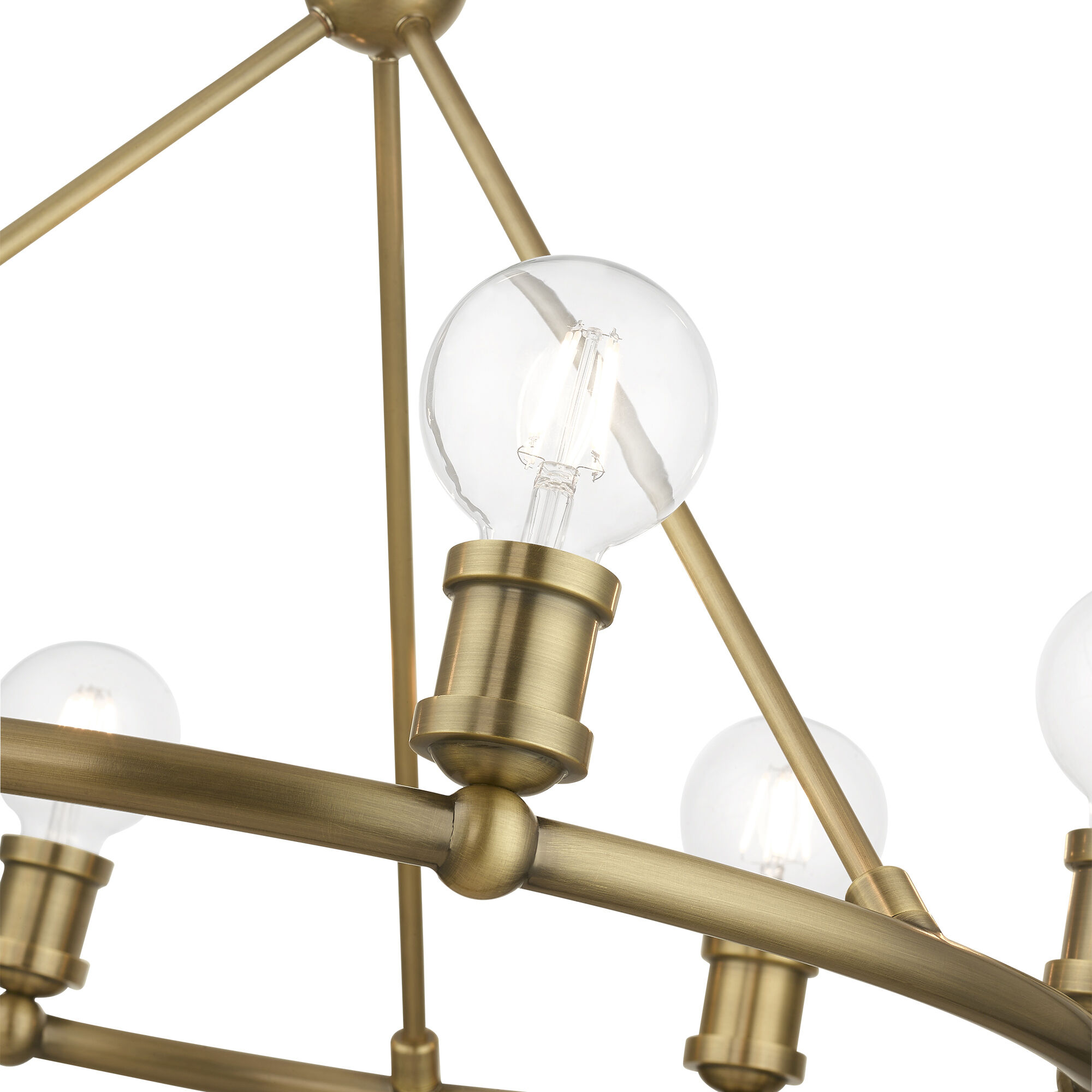 Lansdale 6 Light 25 inch Antique Brass Chandelier Ceiling Light