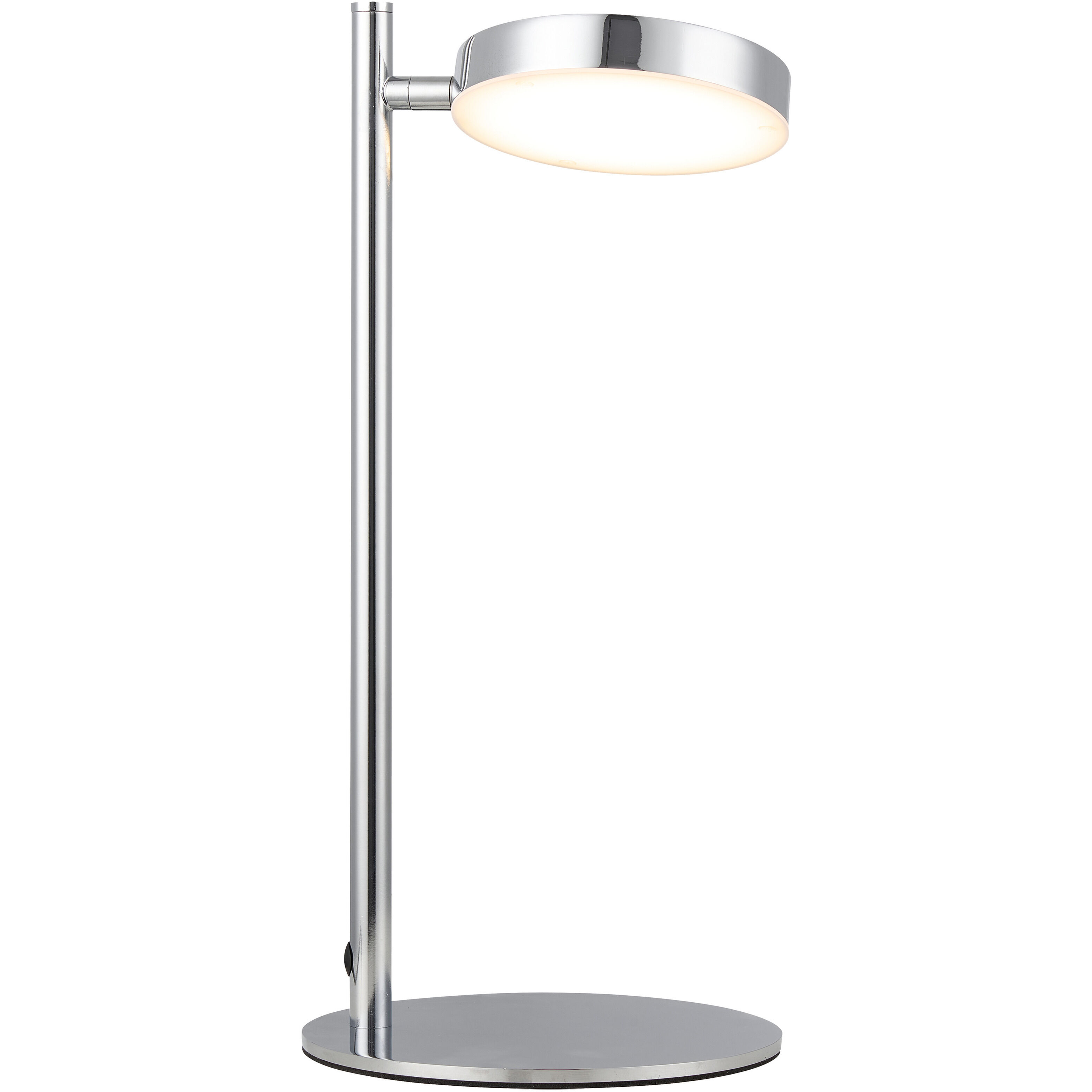 Fia 15 inch 12.00 watt Satin Chrome Table Lamp Portable Light