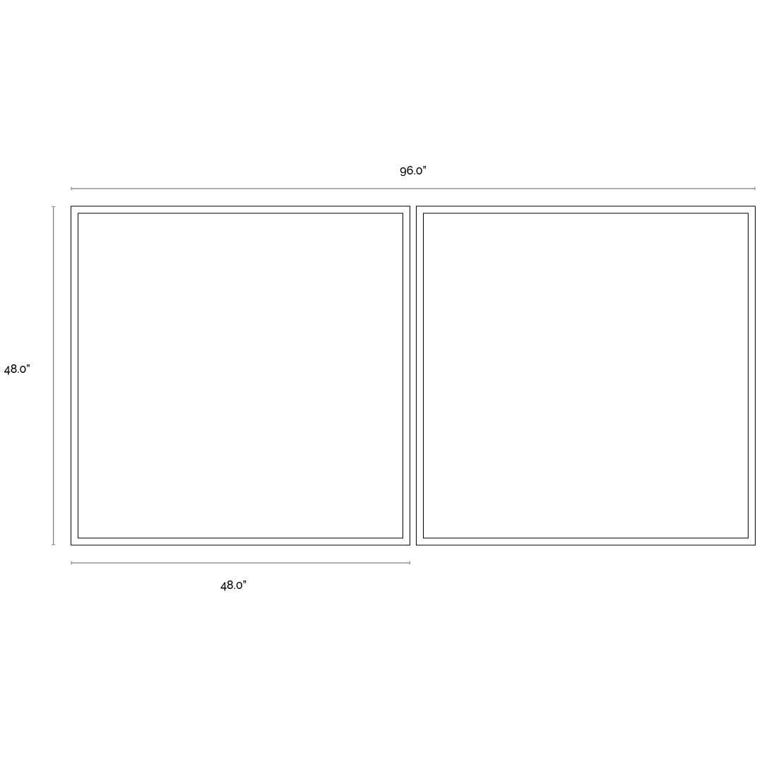 Double Cross 48 X 48 inch Hand Painted Art, Set Of 2